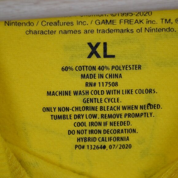 Pokemon Mens Youth XL Allover Pikachu Print Logo Long Sleeve Casual Sweatshirt - Picture 7 of 8